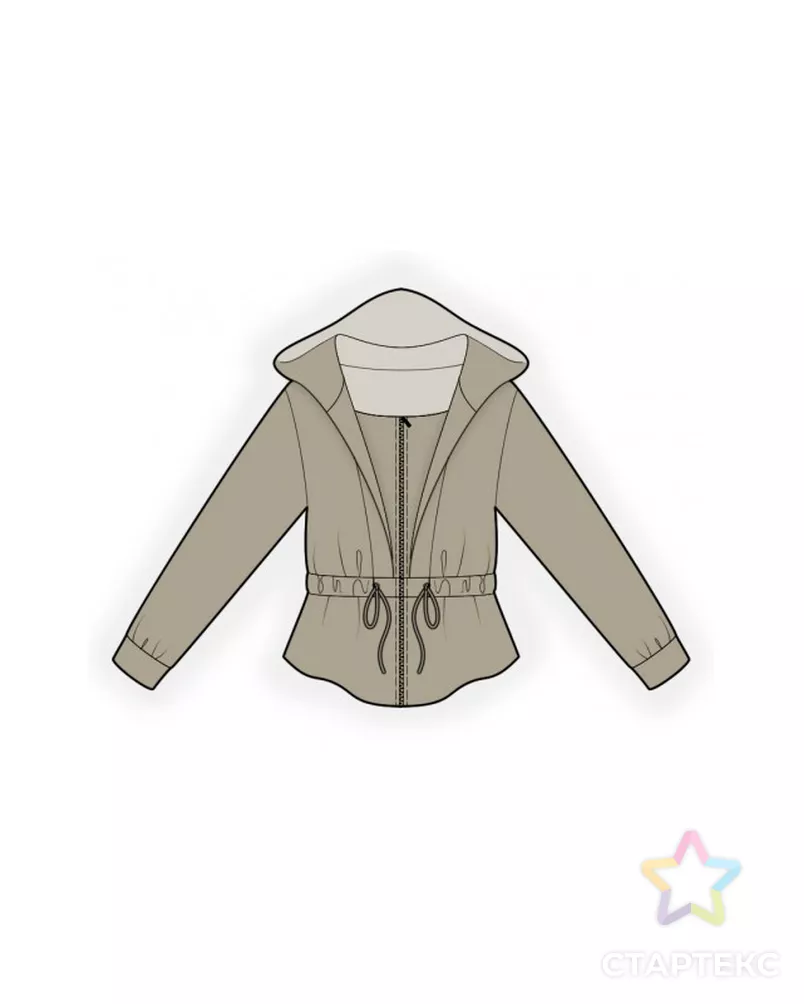 Выкройка: толстовка с декоративной полочкой арт. ВКК-3459-7-ЛК0002395 - рис. 1