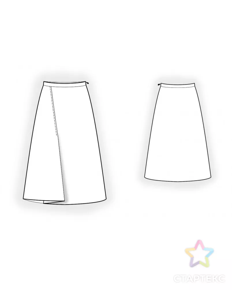 Выкройка: юбка со складкой арт. ВКК-3935-6-ЛК0002403 - рис. 2