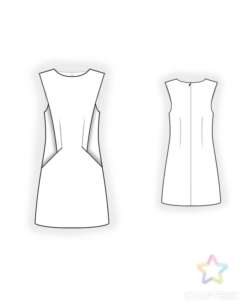 Выкройка: платье с двойной полочкой арт. ВКК-3558-1-ЛК0002415 2