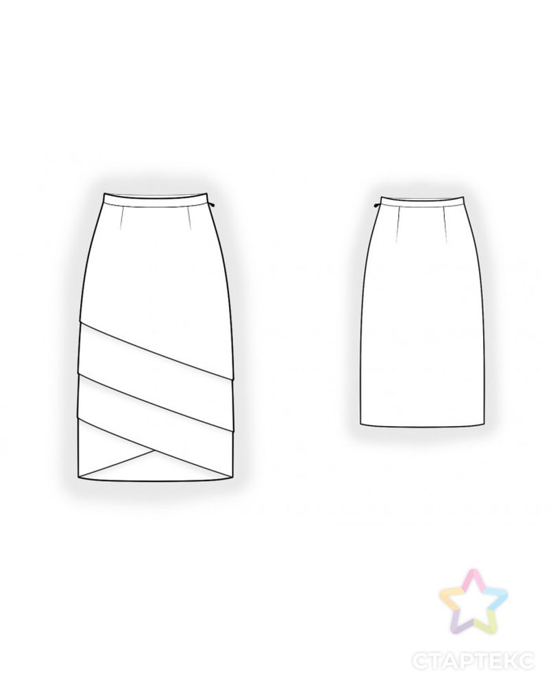 Выкройка: юбка с воланами арт. ВКК-3336-1-ЛК0002430 2