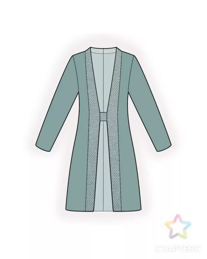 Выкройка: жакет с отделкой по борту арт. ВКК-3836-12-ЛК0002469 - рис. 1