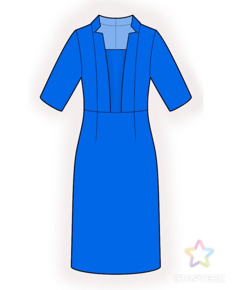 Выкройка: платье с декоративными лацканами арт. ВКК-4029-1-ЛК0002512 1