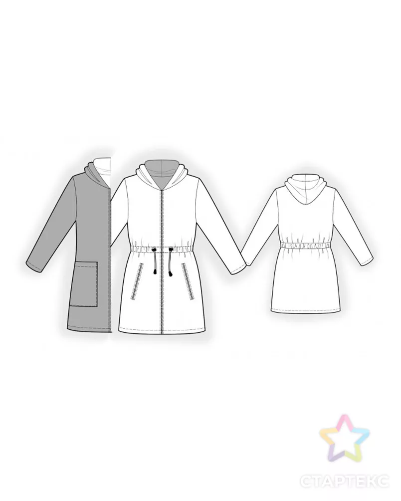 Wind Jacket - Sewing Pattern #5917 Made-to-measure sewing pattern from Lekala wi