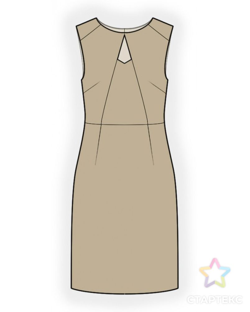 Выкройка: платье с декоративной горловиной арт. ВКК-4420-1-ЛК0002540 1