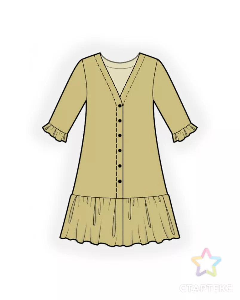 Выкройка: туника пляжная арт. ВКК-4431-7-ЛК0002552 - рис. 1