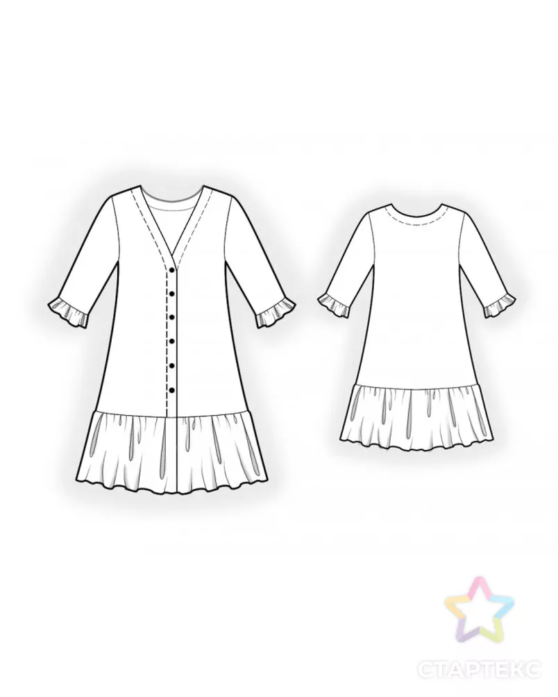 Выкройка: туника пляжная арт. ВКК-4431-7-ЛК0002552 - рис. 2