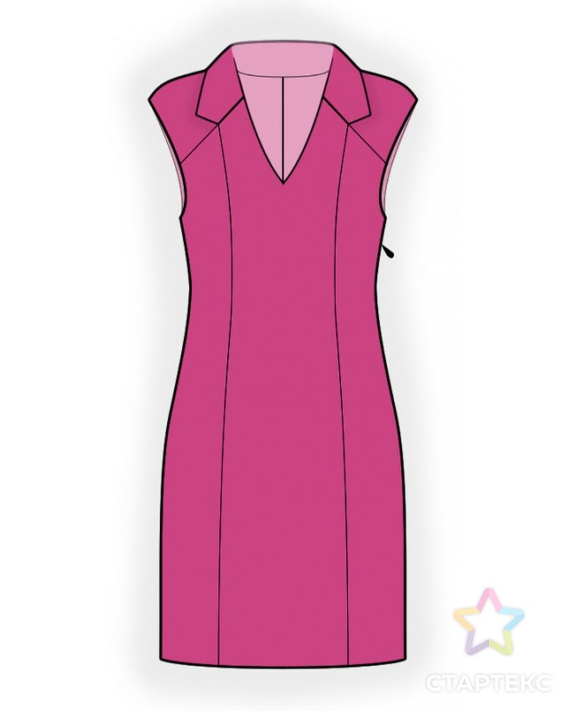 Выкройка: платье с воротником арт. ВКК-4461-1-ЛК0002585 1