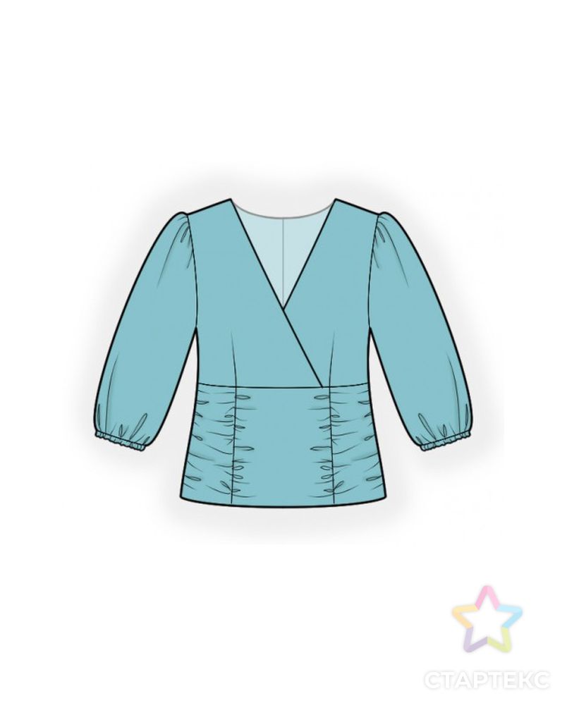 Выкройка: блузка со сборкой арт. ВКК-4487-1-ЛК0002613 1