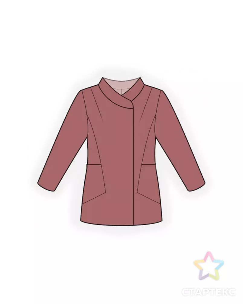 Выкройка: пальто с карманами арт. ВКК-4489-10-ЛК0002615 - рис. 1