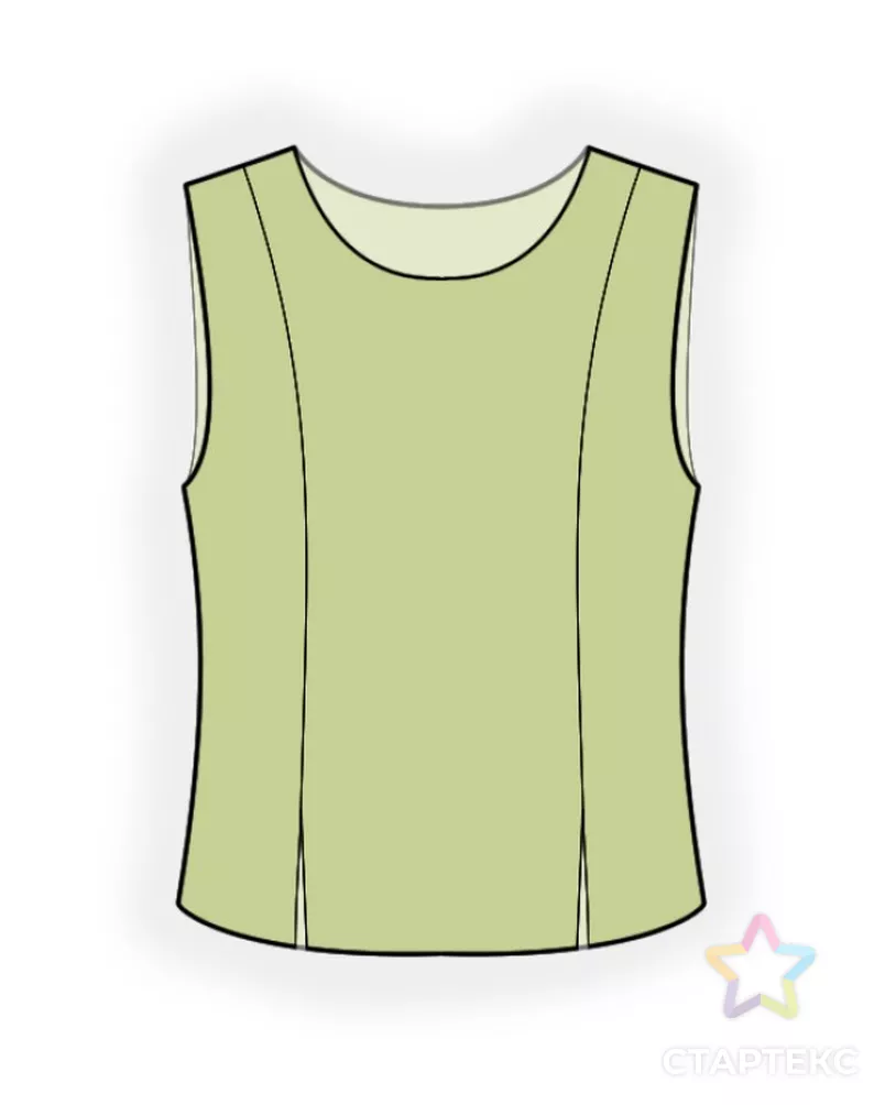 Выкройка: топ с рельефами арт. ВКК-4801-5-ЛК0002696 - рис. 1