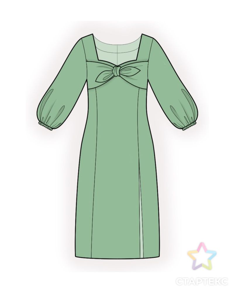 Выкройка: платье с завязкой на груди арт. ВКК-4665-1-ЛК0002699 1