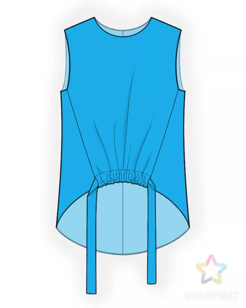 Выкройка: блузон с декоративной полочкой арт. ВКК-4808-9-ЛК0002705 - рис. 1