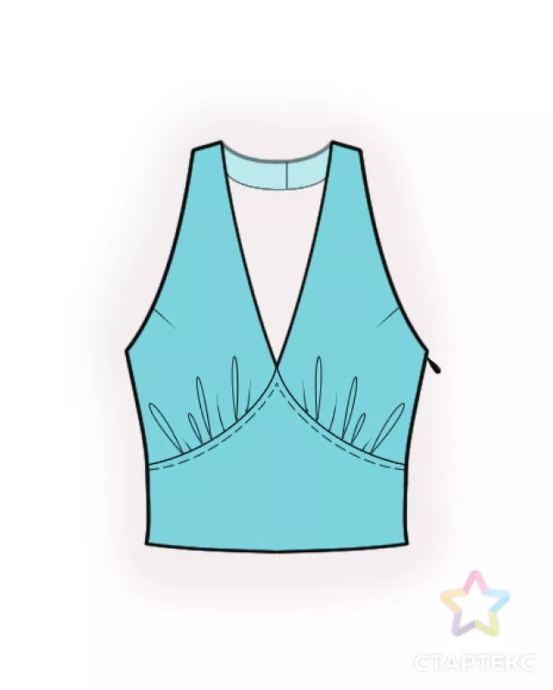 Выкройка: топ с открытой спиной арт. ВКК-4823-10-ЛК0002721 - рис. 1