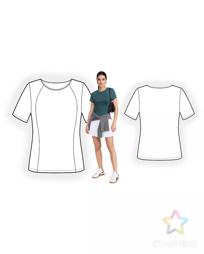 Выкройка: спортивная футболка арт. ВКК-1112-1-ЛК0004272 - рис. 3