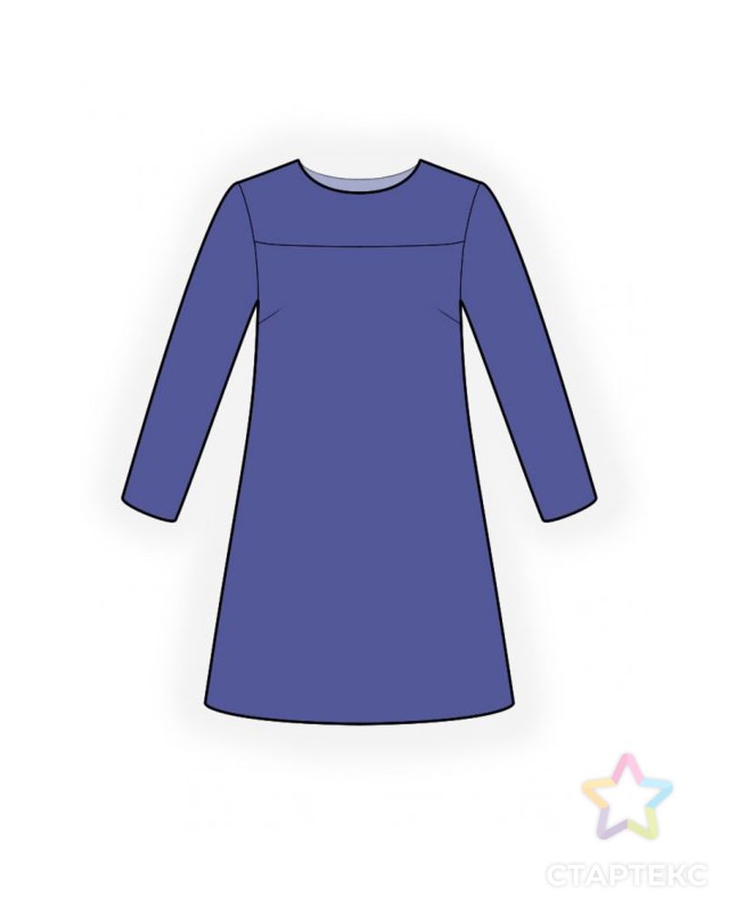 Выкройка: платье со складкой на спинке арт. ВКК-3315-1-ЛК0004618 1