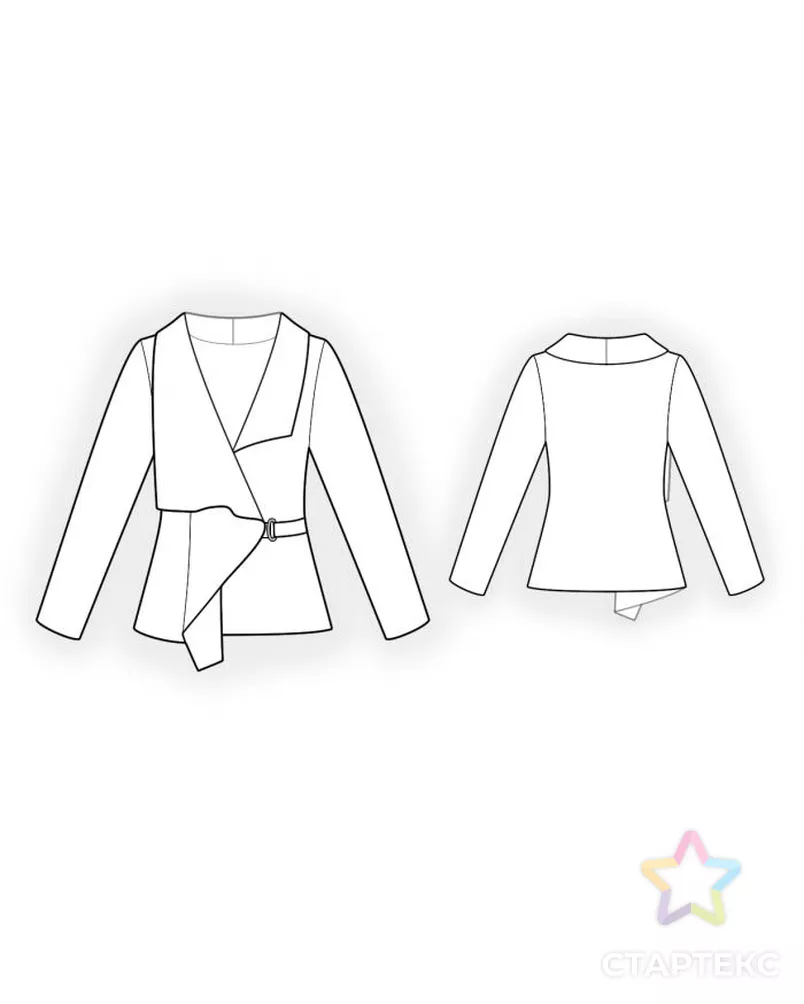 Выкройка: трикотажный жакет арт. ВКК-3901-4-ЛК0004650 - рис. 2