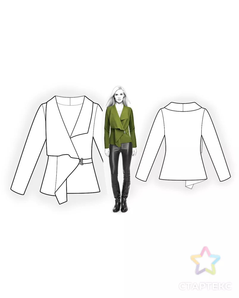 Выкройка: трикотажный жакет арт. ВКК-3901-4-ЛК0004650 - рис. 3