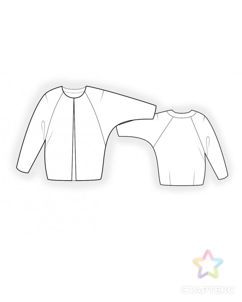 Выкройка: короткая куртка арт. ВКК-3884-1-ЛК0004673 2