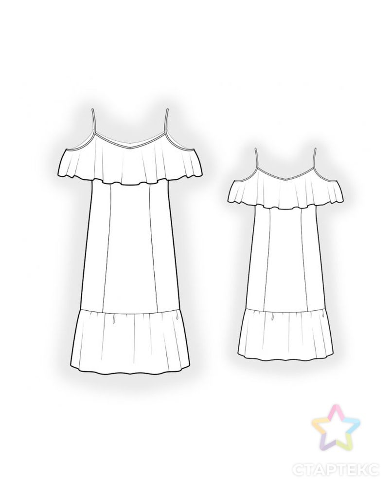 Моделирование летнего платья с открытыми плечами