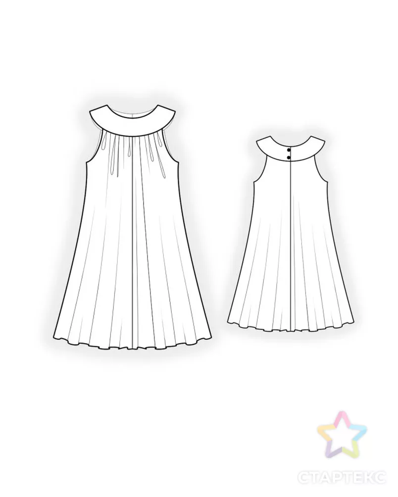 Выкройка: платье-сарафан арт. ВКК-3890-12-ЛК0004696 - рис. 2