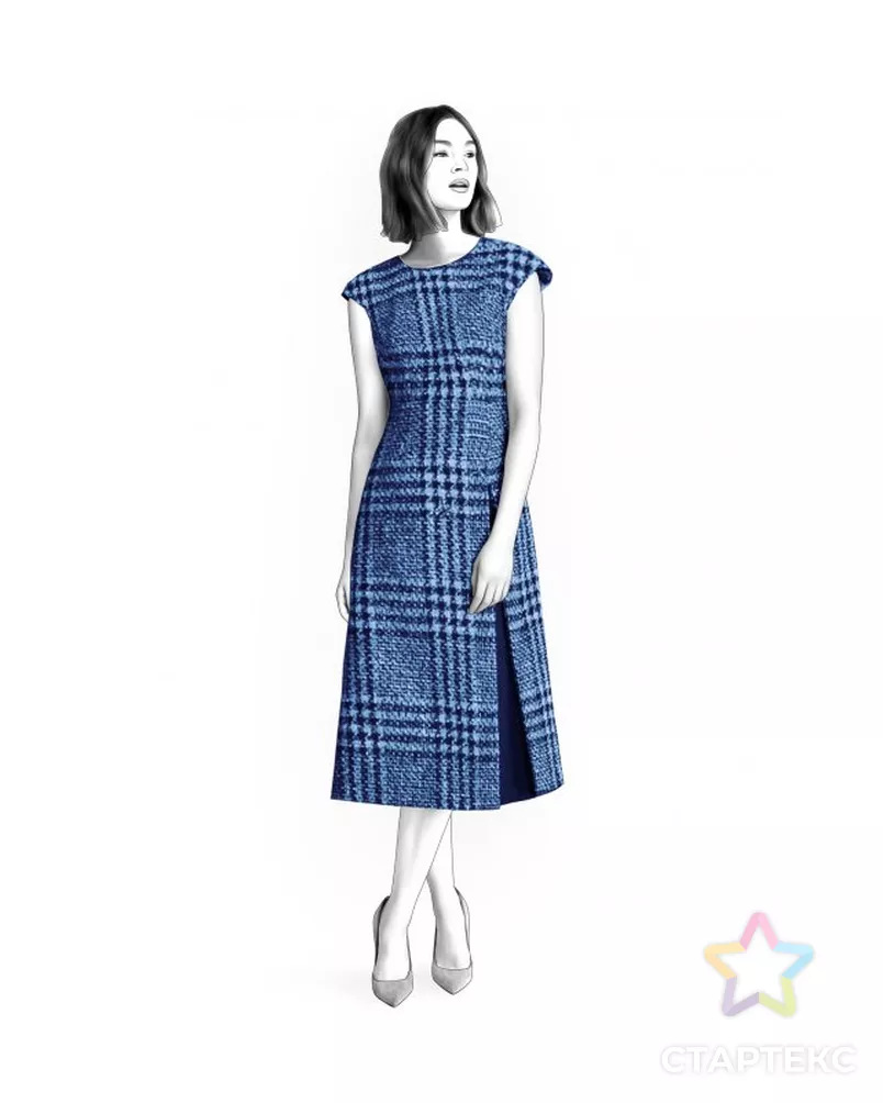 Выкройка: платье со вставкой арт. ВКК-3844-9-ЛК0004739 - рис. 1