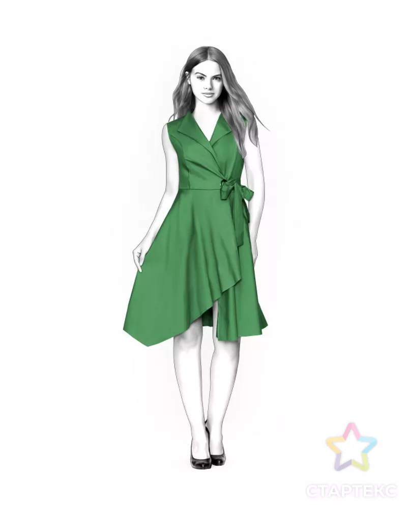 Выкройка: платье с запахом арт. ВКК-3886-9-ЛК0004788 - рис. 1