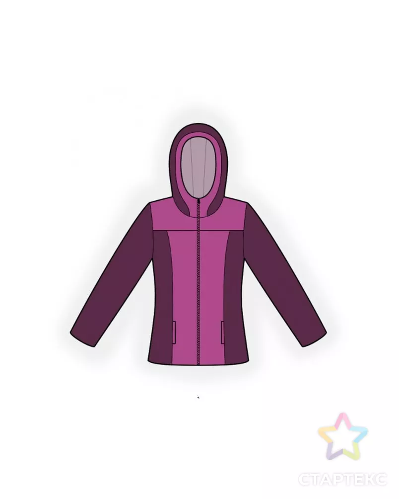 Выкройка: куртка арт. ВКК-3694-10-ЛК0004814 - рис. 1