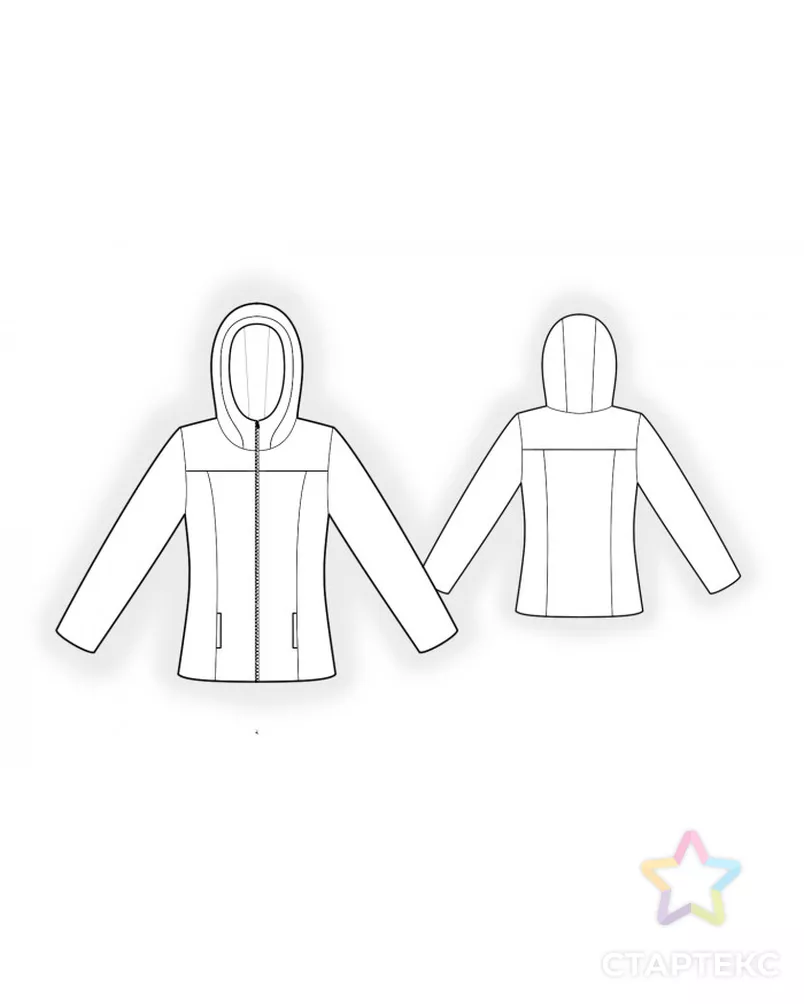 Выкройка: куртка арт. ВКК-3694-10-ЛК0004814 - рис. 2
