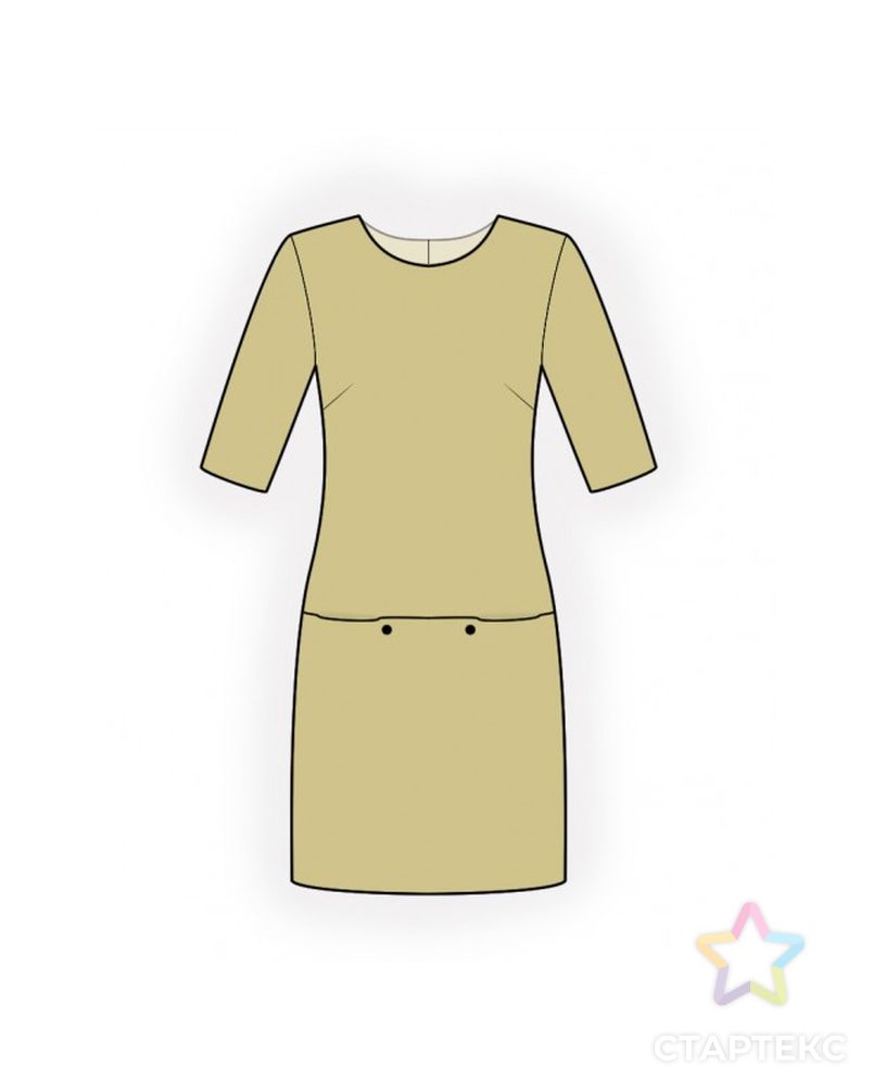 Выкройка: платье с карманами арт. ВКК-3266-1-ЛК0004826 1