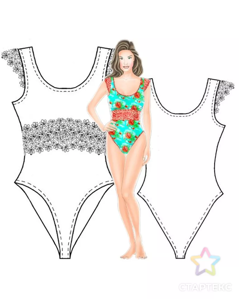 Выкройка: комбидресс арт. ВКК-840-11-ЛК0005238 - рис. 3