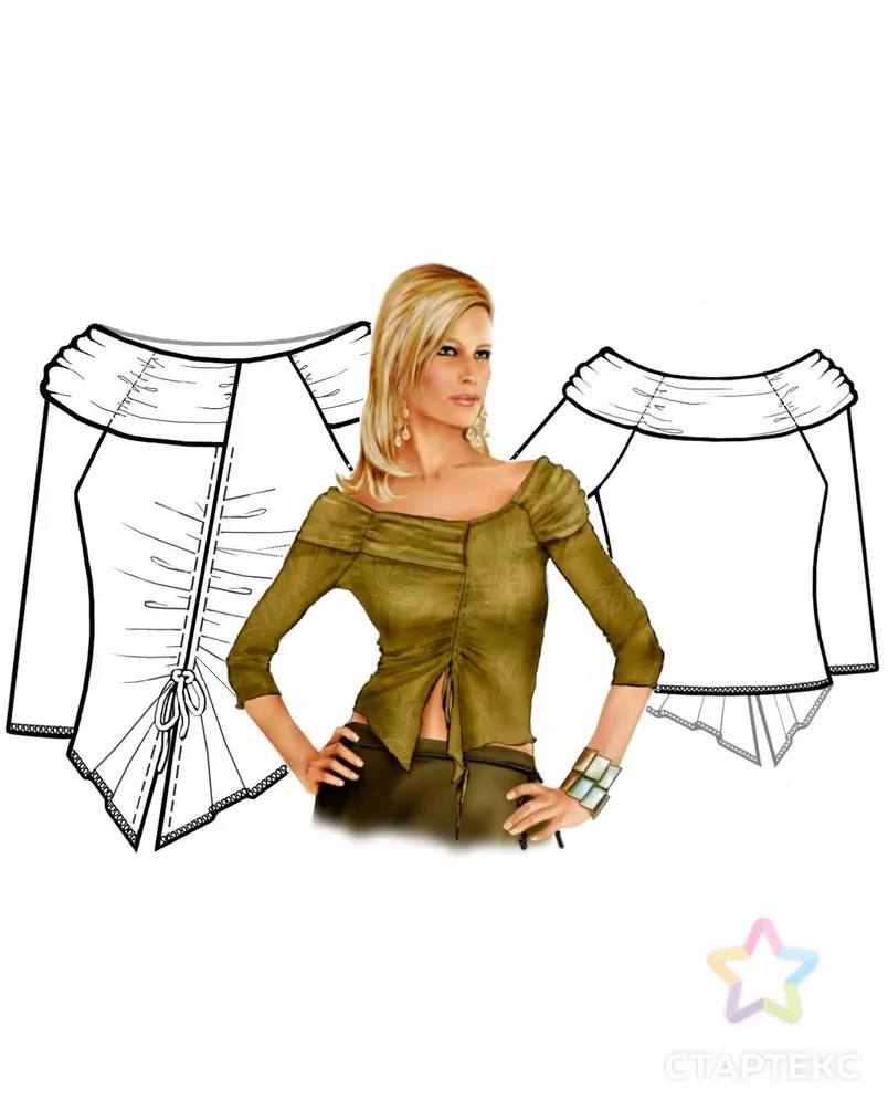 Выкройка: № 1649 арт. ВКК-1649-12-ЛК0005673 - рис. 3