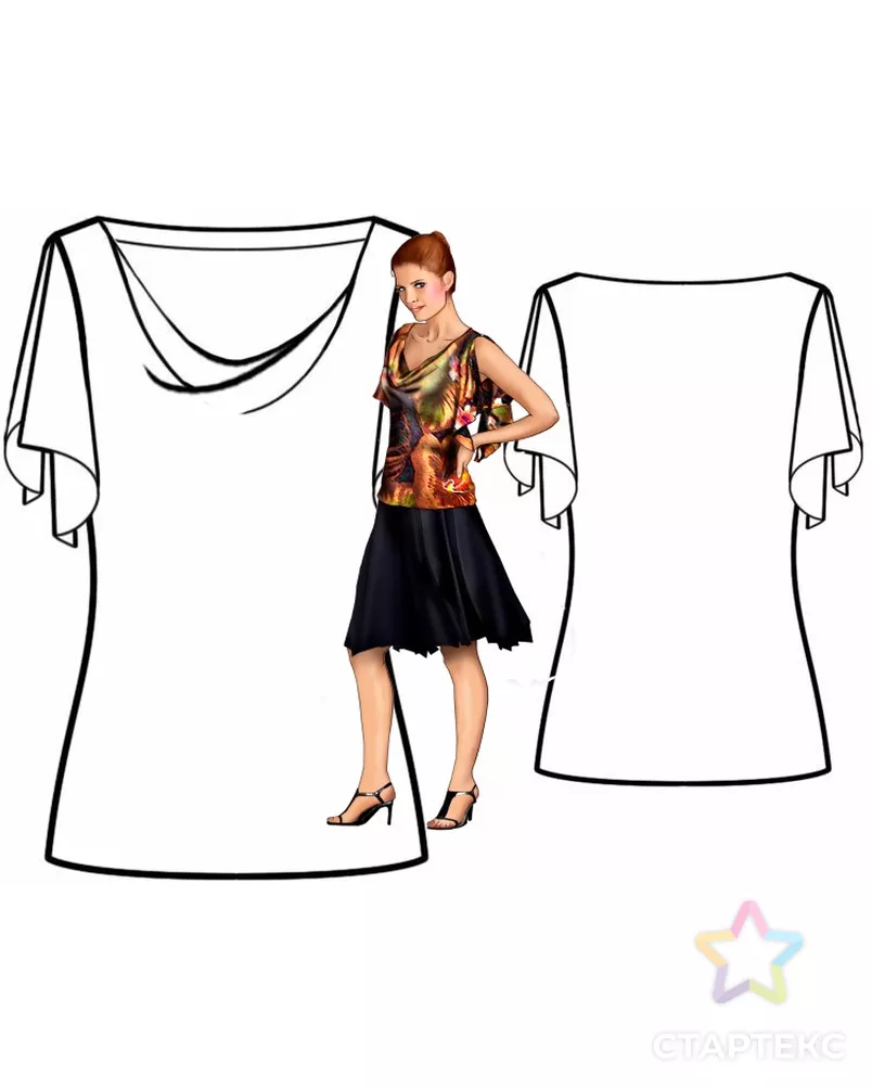 Выкройка: блузка арт. ВКК-1005-5-ЛК0005689 - рис. 3