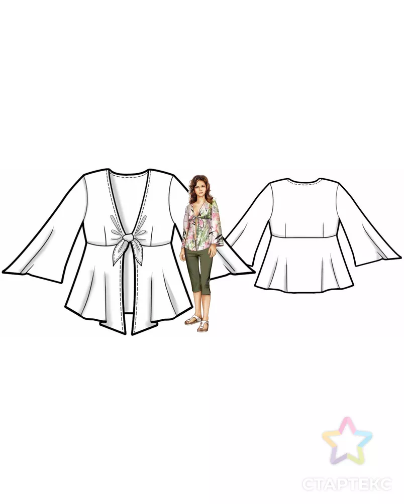 Выкройка: блузка арт. ВКК-1789-4-ЛК0005691 - рис. 3
