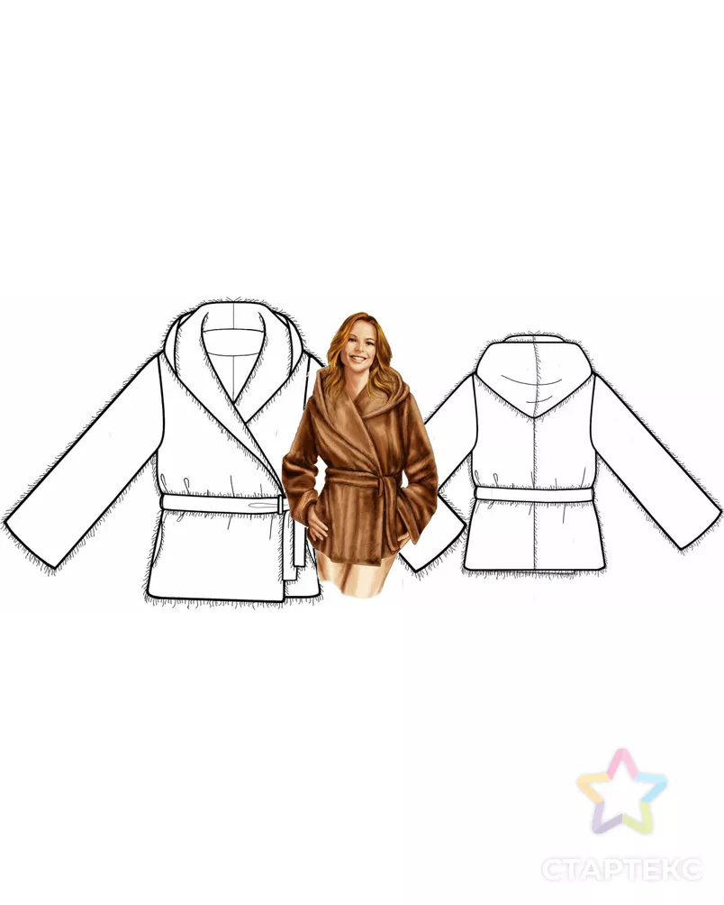 Выкройка: меховая куртка арт. ВКК-341-10-ЛК0005709 - рис. 3
