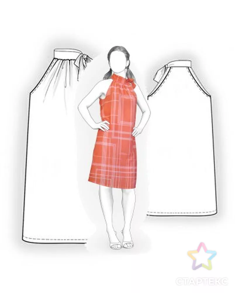 Выкройка: оранжевый сарафан арт. ВКК-865-7-ЛК0005887 - рис. 3