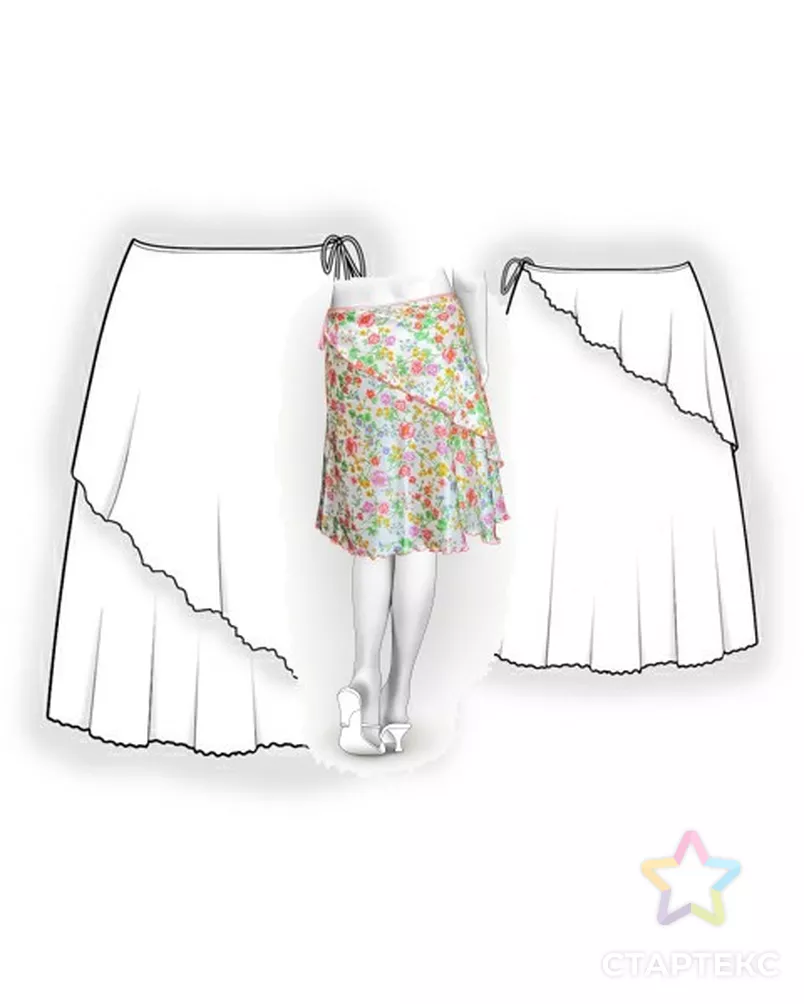 Выкройка: юбка-кокилье арт. ВКК-899-9-ЛК0005906 - рис. 3