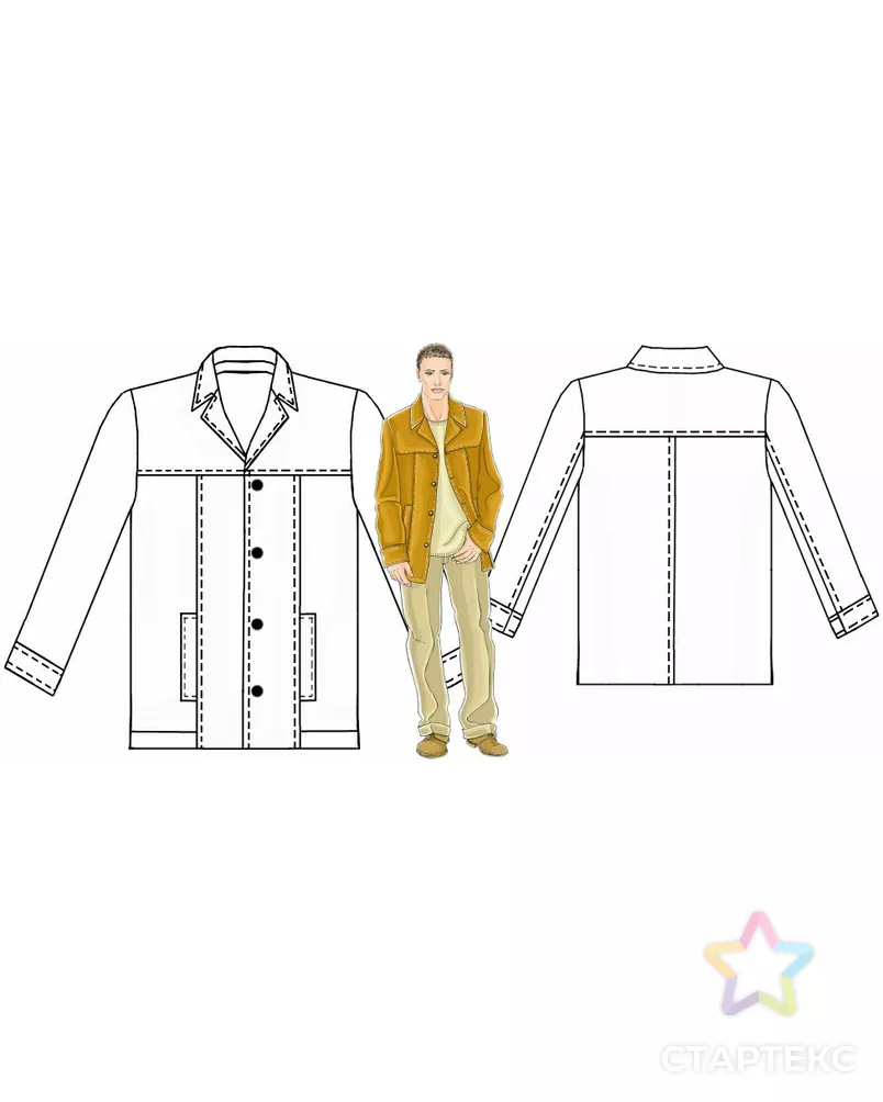 Выкройка: кожаный жакет арт. ВКК-1048-1-ЛК0006046 - рис. 3