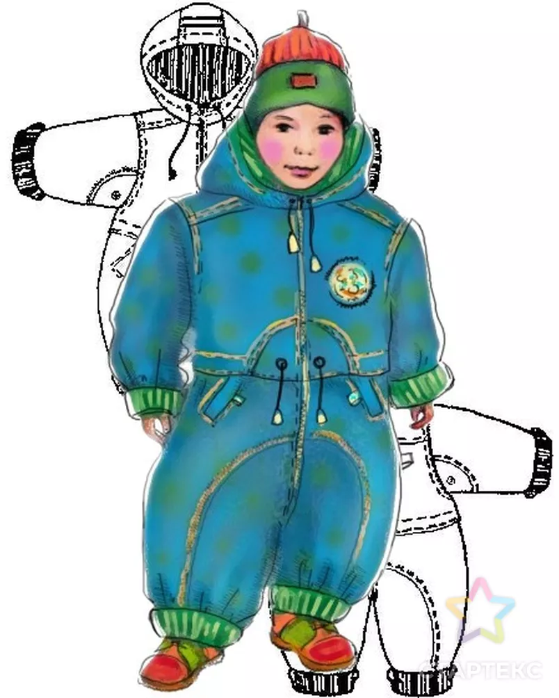 Выкройка: зимний комбинезон арт. ВКК-192-1-ЛК0007008 - рис. 3