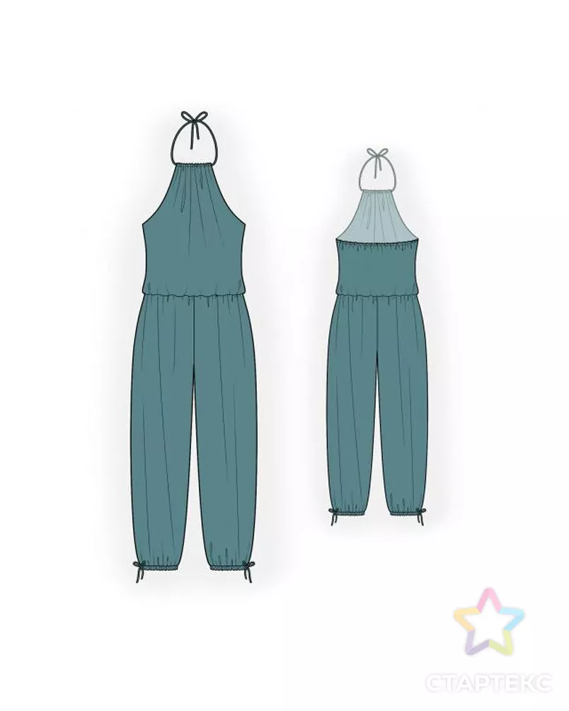 Выкройка: шелковый комбинезон арт. ВКК-932-9-ЛК0004033 - рис. 1