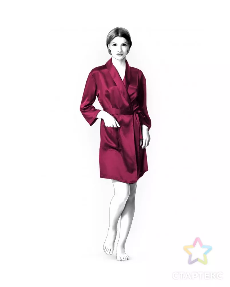 Выкройка: шелковый халат арт. ВКК-1826-1-ЛК0004038 - рис. 1