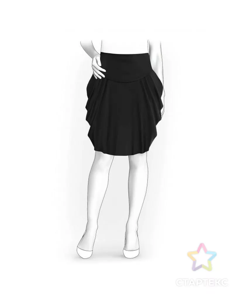 Выкройка: юбка с драпировкой арт. ВКК-1757-2-ЛК0004041 - рис. 1