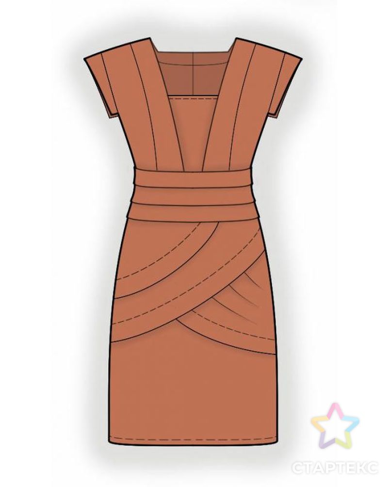 Выкройка: платье с декоративной юбкой арт. ВКК-651-1-ЛК0004043 1