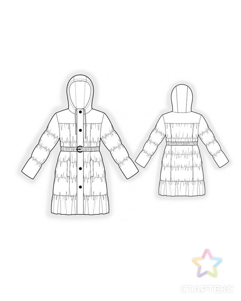 Заказать Выкройка: пальто с утеплителем арт. ВКК-1551-1-ЛК0004071 в Новосибирске
