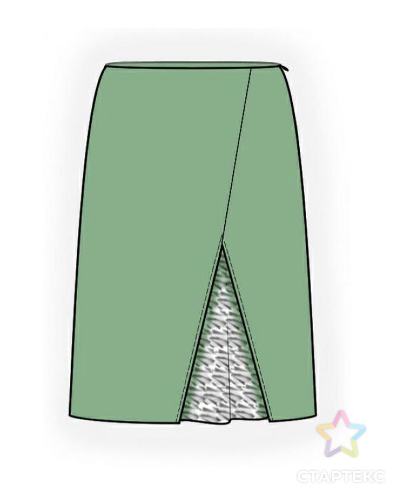 Выкройка: юбка с гипюровой вставкой арт. ВКК-1456-2-ЛК0004073 1