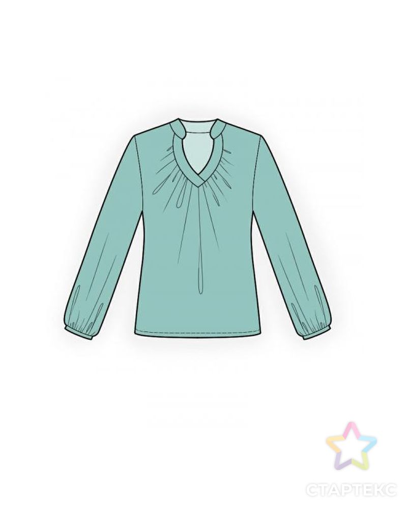 Выкройка: блузка со сборкой арт. ВКК-1440-10-ЛК0004100 1