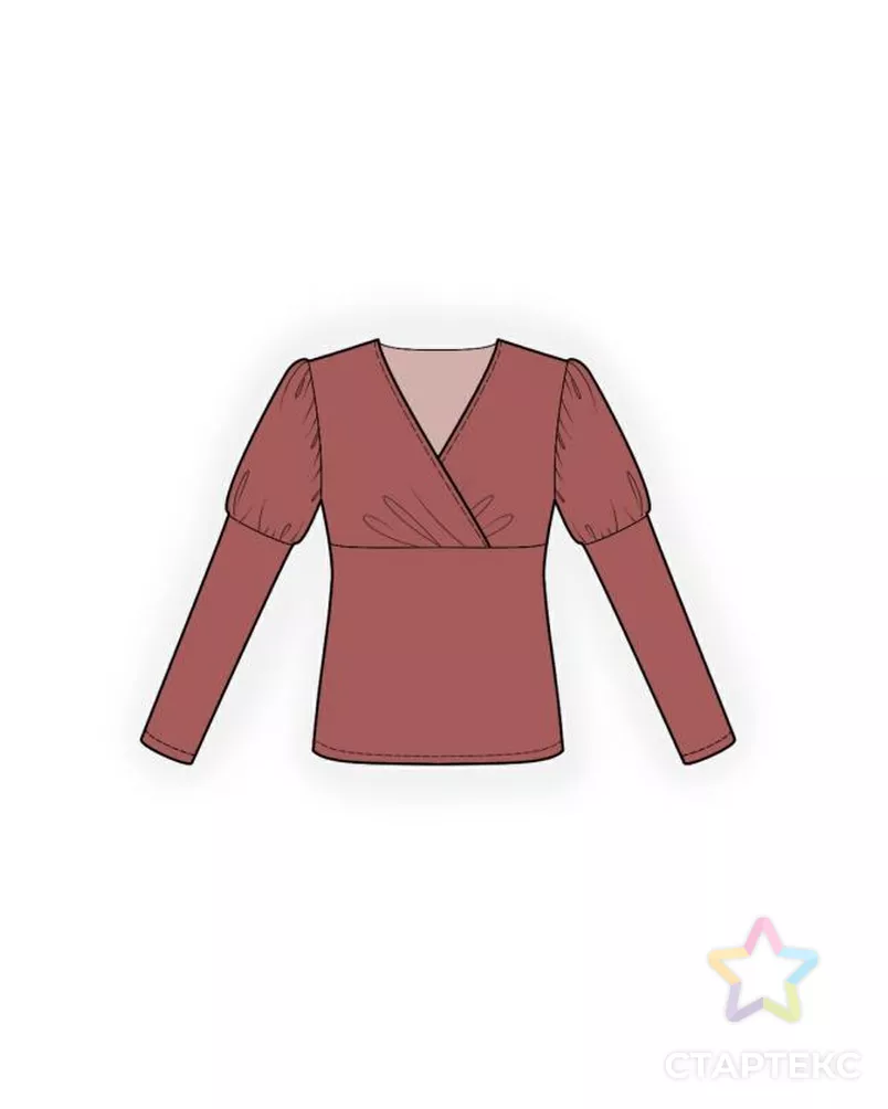 Выкройка: трикотажная блузка арт. ВКК-223-1-ЛК0004132 - рис. 1