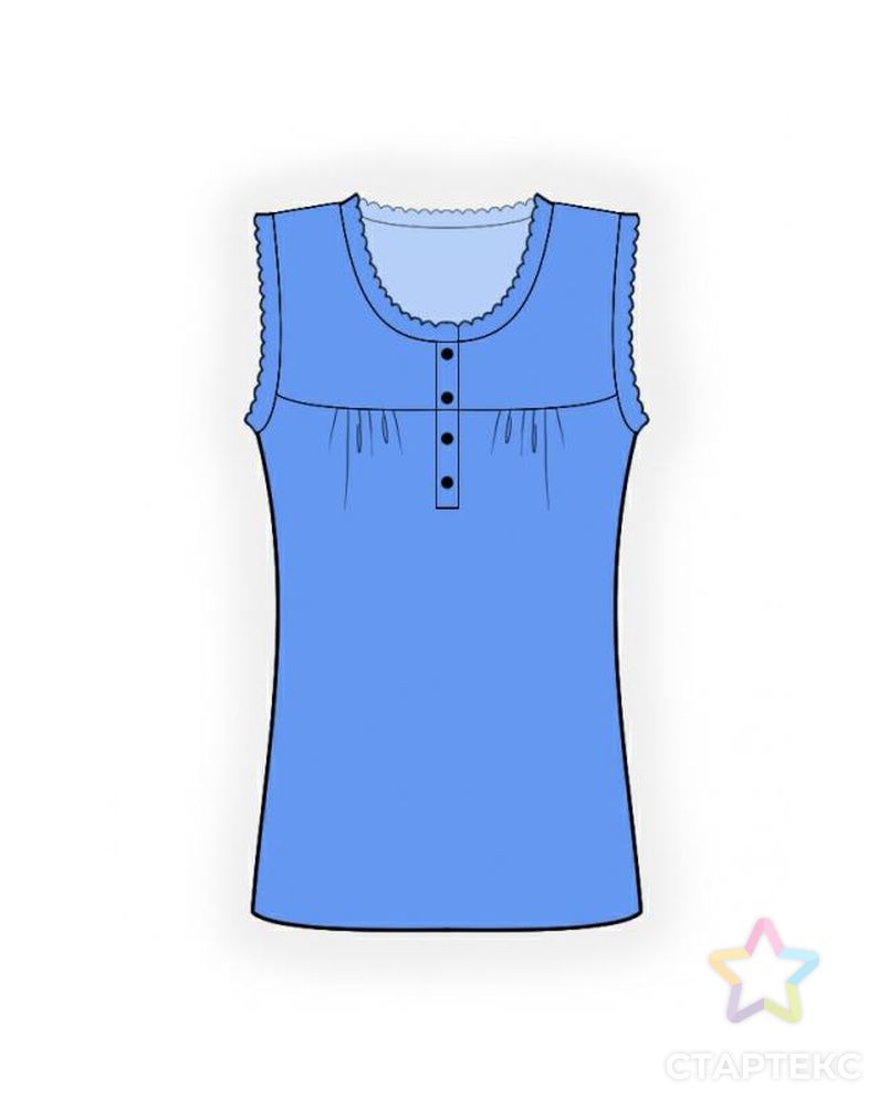 Выкройка: блузка с кружевом арт. ВКК-2037-1-ЛК0004142 1