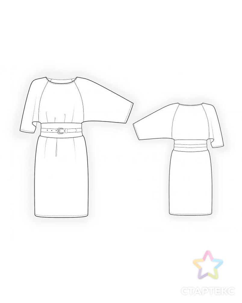 Выкройка: платье с низкой проймой арт. ВКК-1842-1-ЛК0004149 2