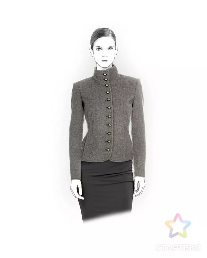 Выкройка: жакет милитари арт. ВКК-702-2-ЛК0004167 - рис. 1