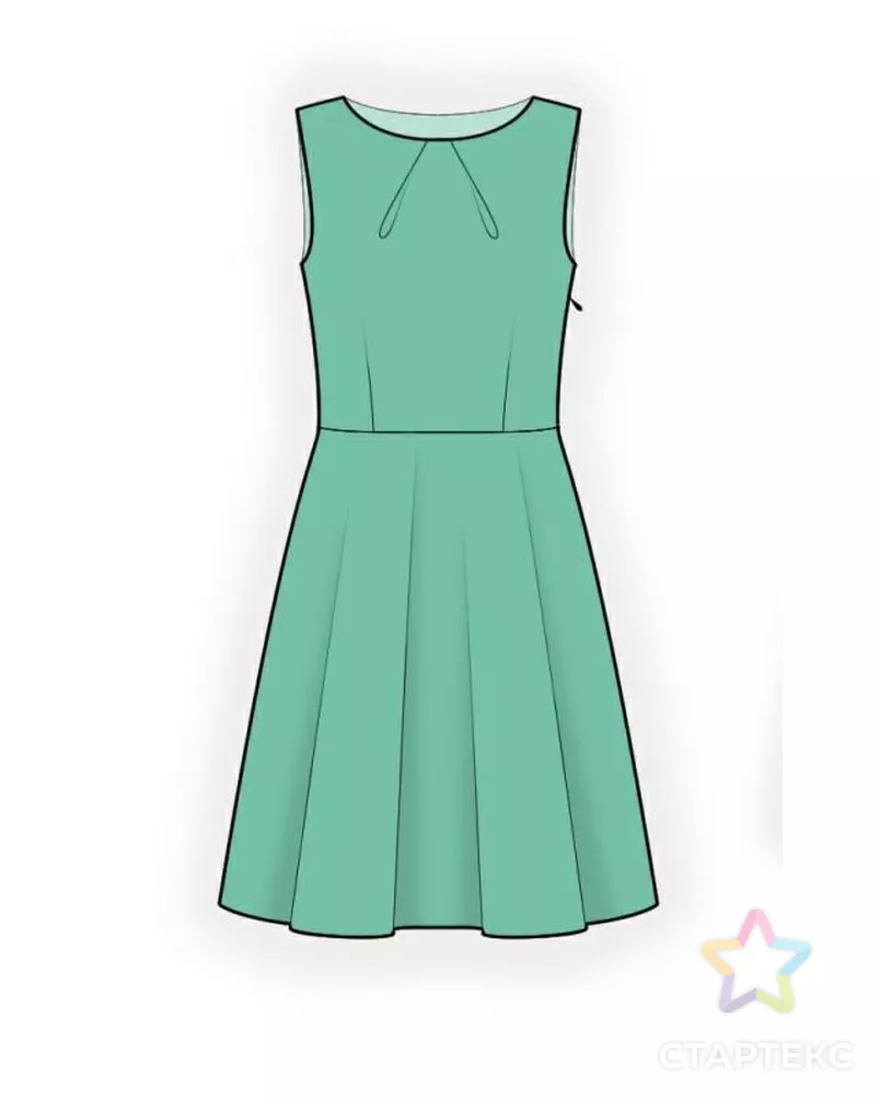 Выкройка: платье без рукавов арт. ВКК-845-9-ЛК0004263 - рис. 1